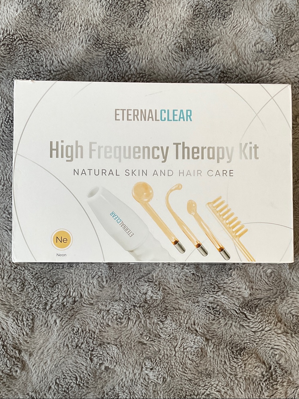 High Frequency Therapy Kit - White with Gold Electrodes